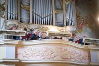 Chór Quarta śpiewa podczas Mszy św.